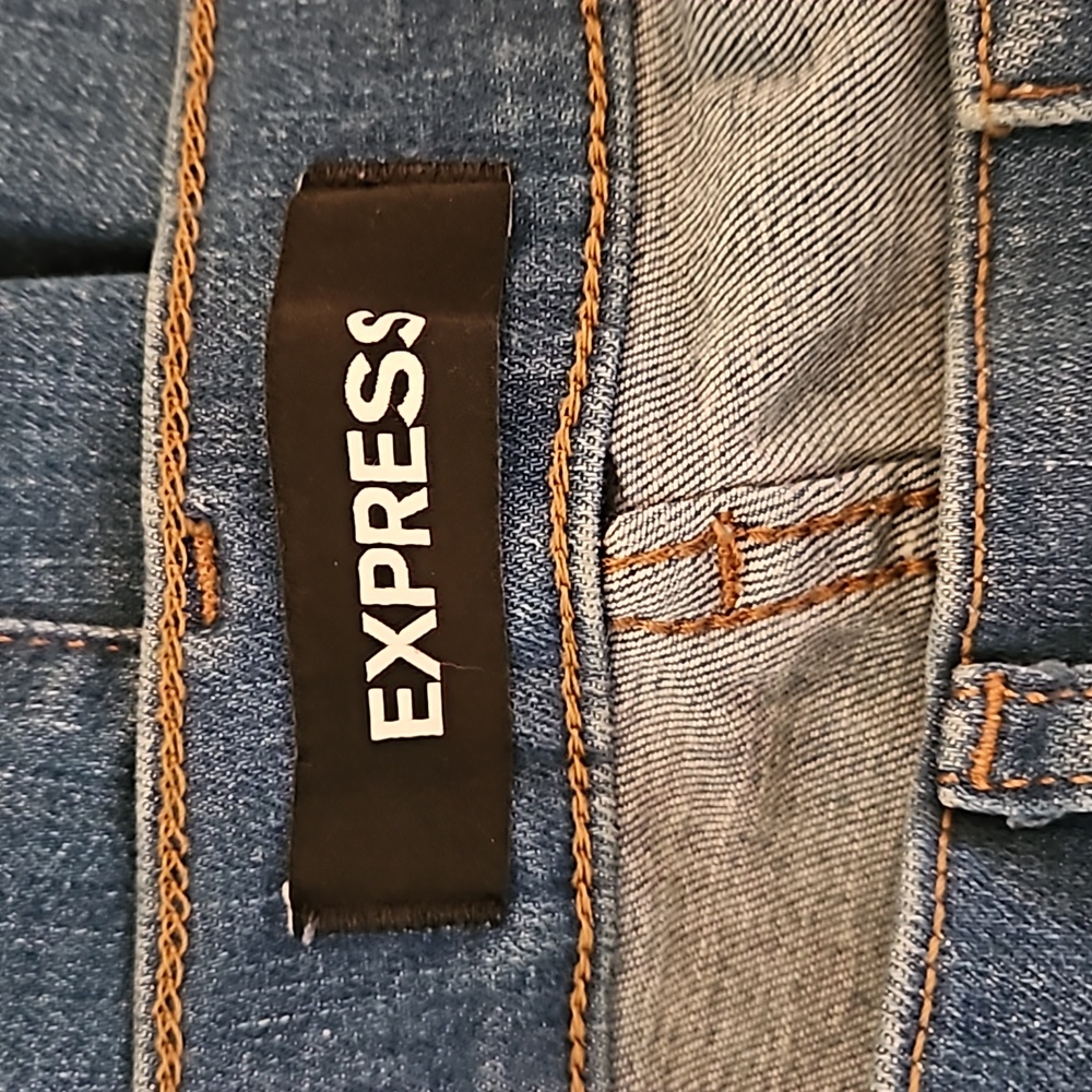 Express High Rise Ankle Jean Leggings, Medium Light Wash Size 10R - Picture 5 of 8